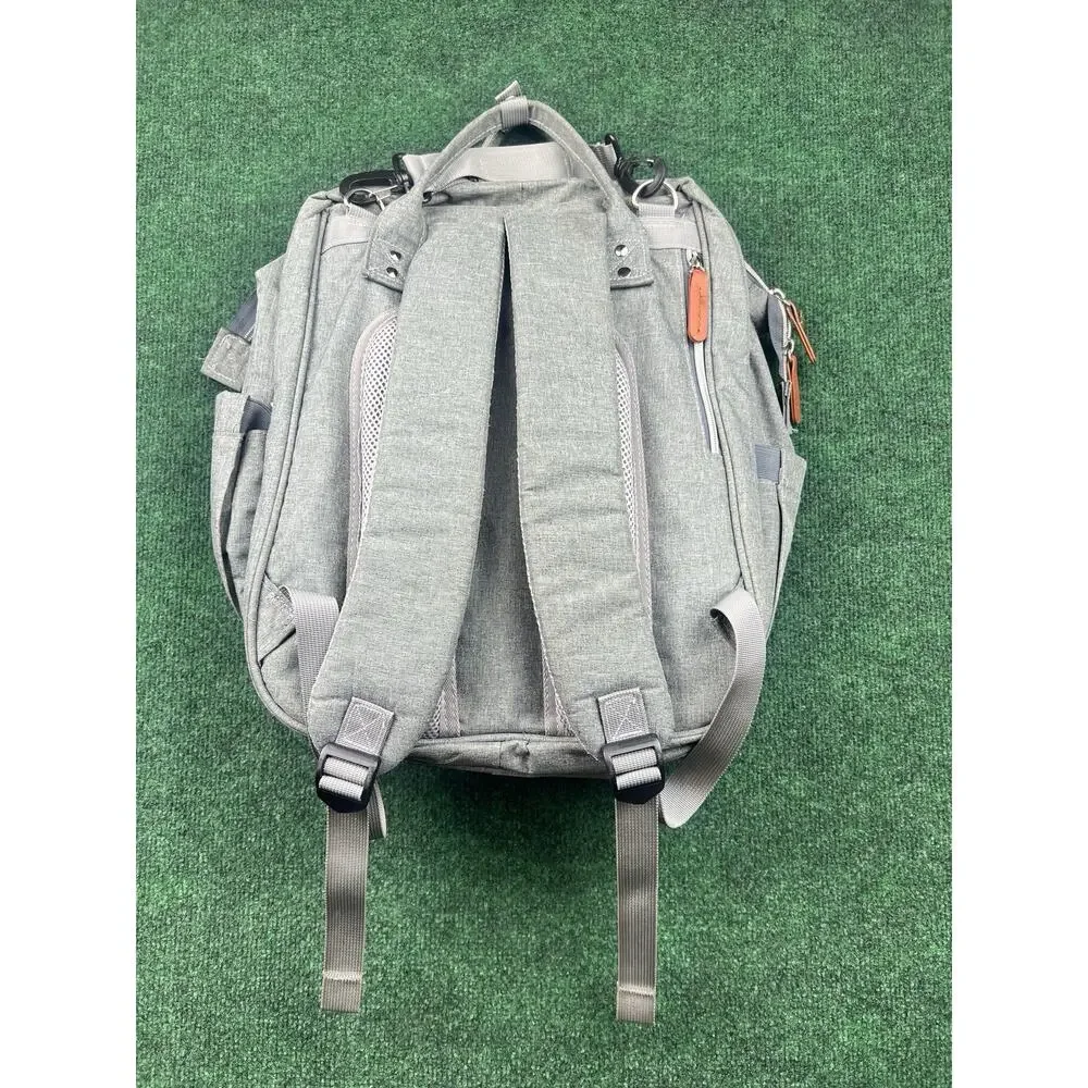 ISMGN Gray Solid Backpack Zip Closure Adjustable Strap Inner Pockets Travel